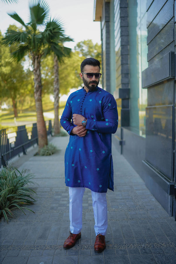 YALE BLUE KURTA