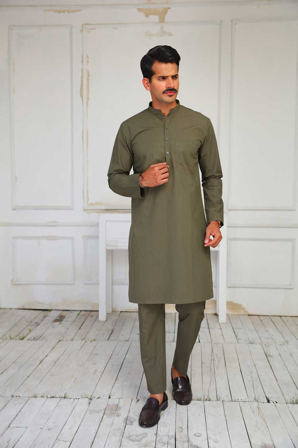 ARMY GREEN KURTA