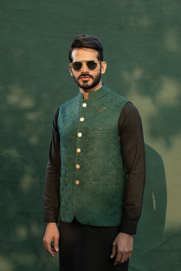 DEEP GREEN WAISTCOAT